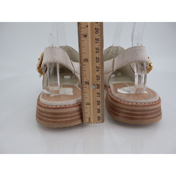 Dolce Vita Hardi Penny Loafer Slingback LowHeel White Crinkled Leather Size 8 - Picture 7 of 12